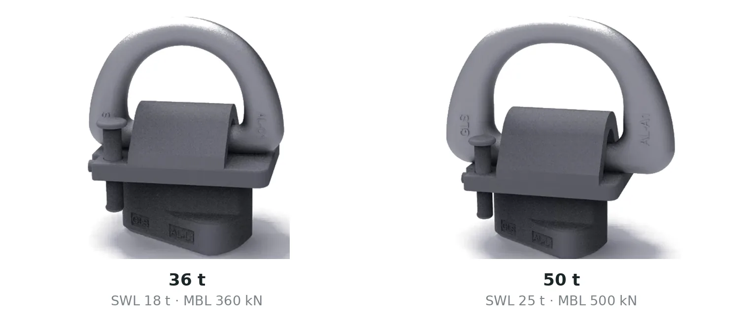 Turnfoot D-ring — 36 t / 50 t