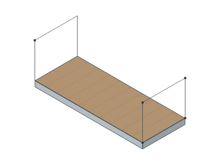 20' Flat Rack isometric outline
