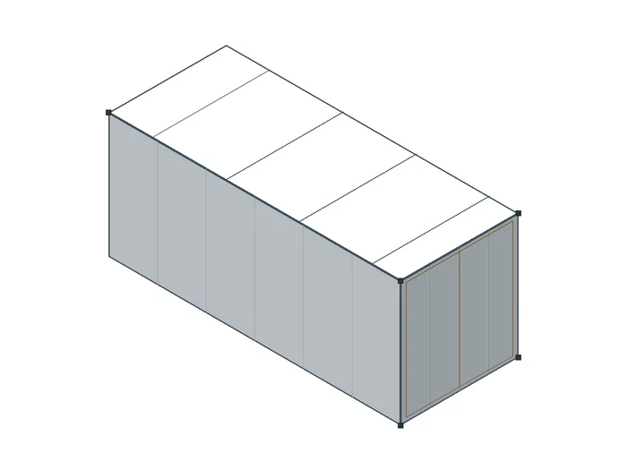 20' Open Top isometric outline