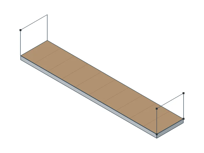 40' Flat Rack isometric outline