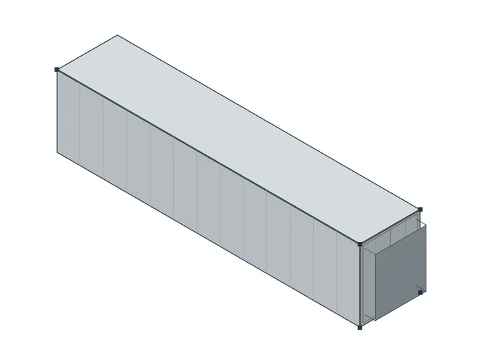 40' HC Reefer isometric outline
