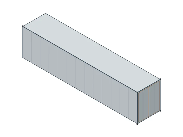 40' High Cube isometric outline