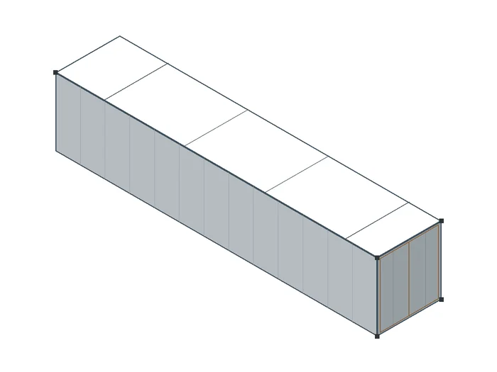 40' Open Top isometric outline