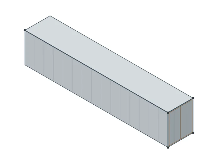45' High Cube isometric outline